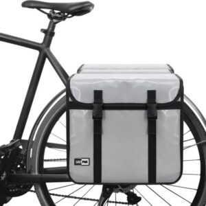 Fietstas dubbel 46 ltr bisonyl nardo grijs